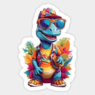 Whimsical Cool Dino Sticker